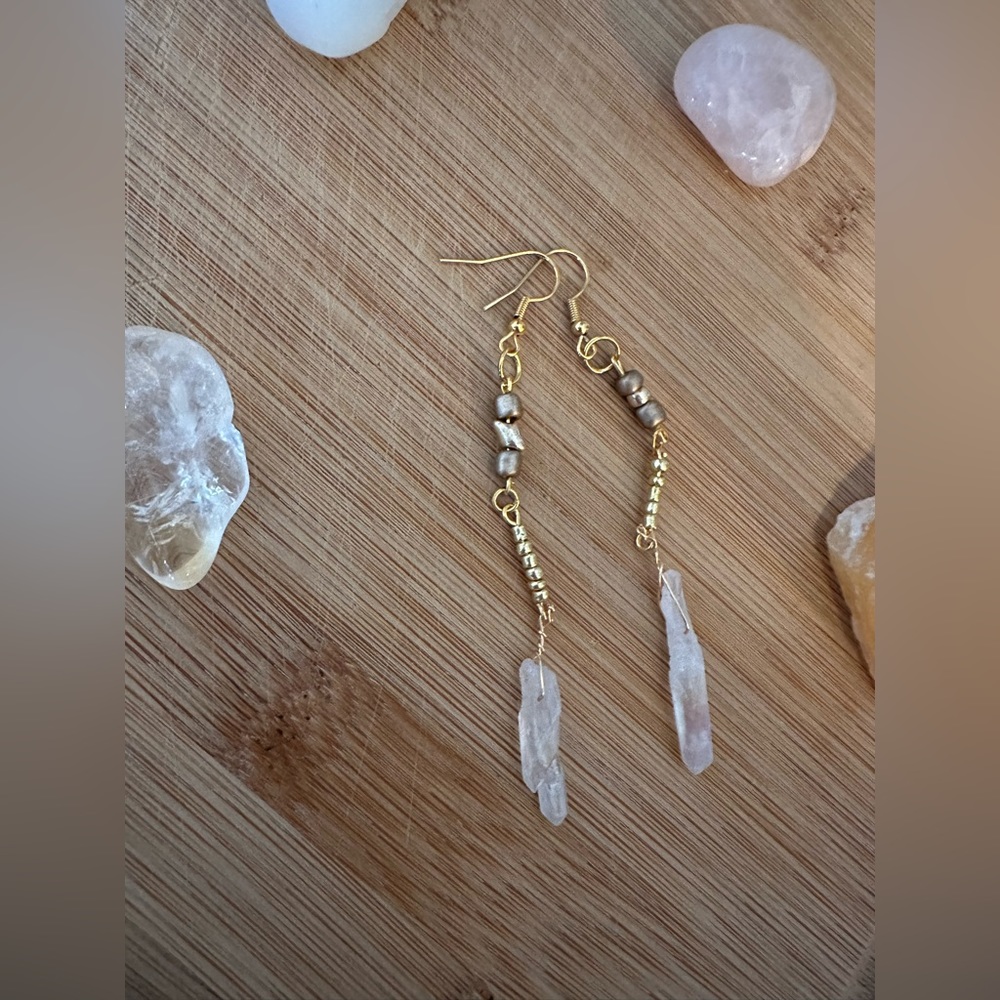 Quartz Dangle Earrings